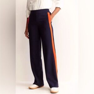 Bundle👖Boden Navy Wide Leg Pants with Orange Stripe &🎁👖express Jeans